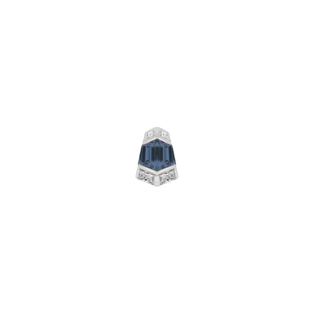 Vera Threadless End with London Blue Topaz