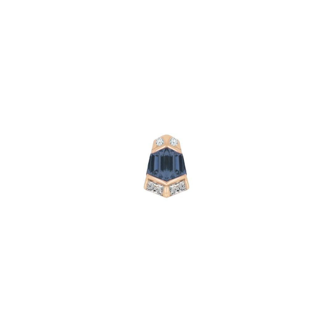Vera Threadless End with London Blue Topaz