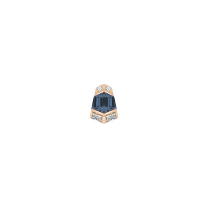 Vera Threadless End with London Blue Topaz