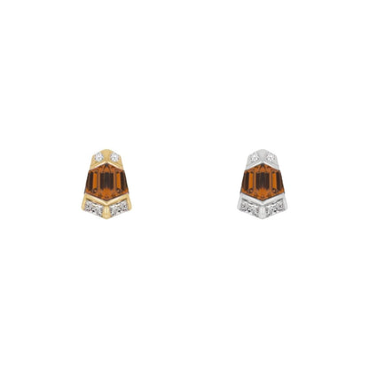 Vera Threadless End with Orange Garnet