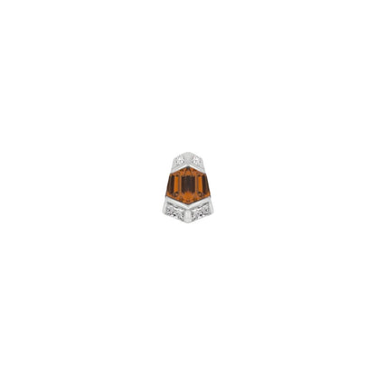 Vera Threadless End with Orange Garnet