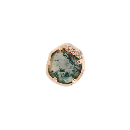 Vision Threadless End with Moss Agate