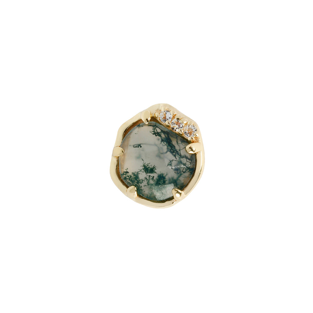 Vision Threadless End with Moss Agate