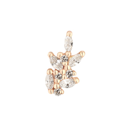 Wildflower Threadless End with CZ