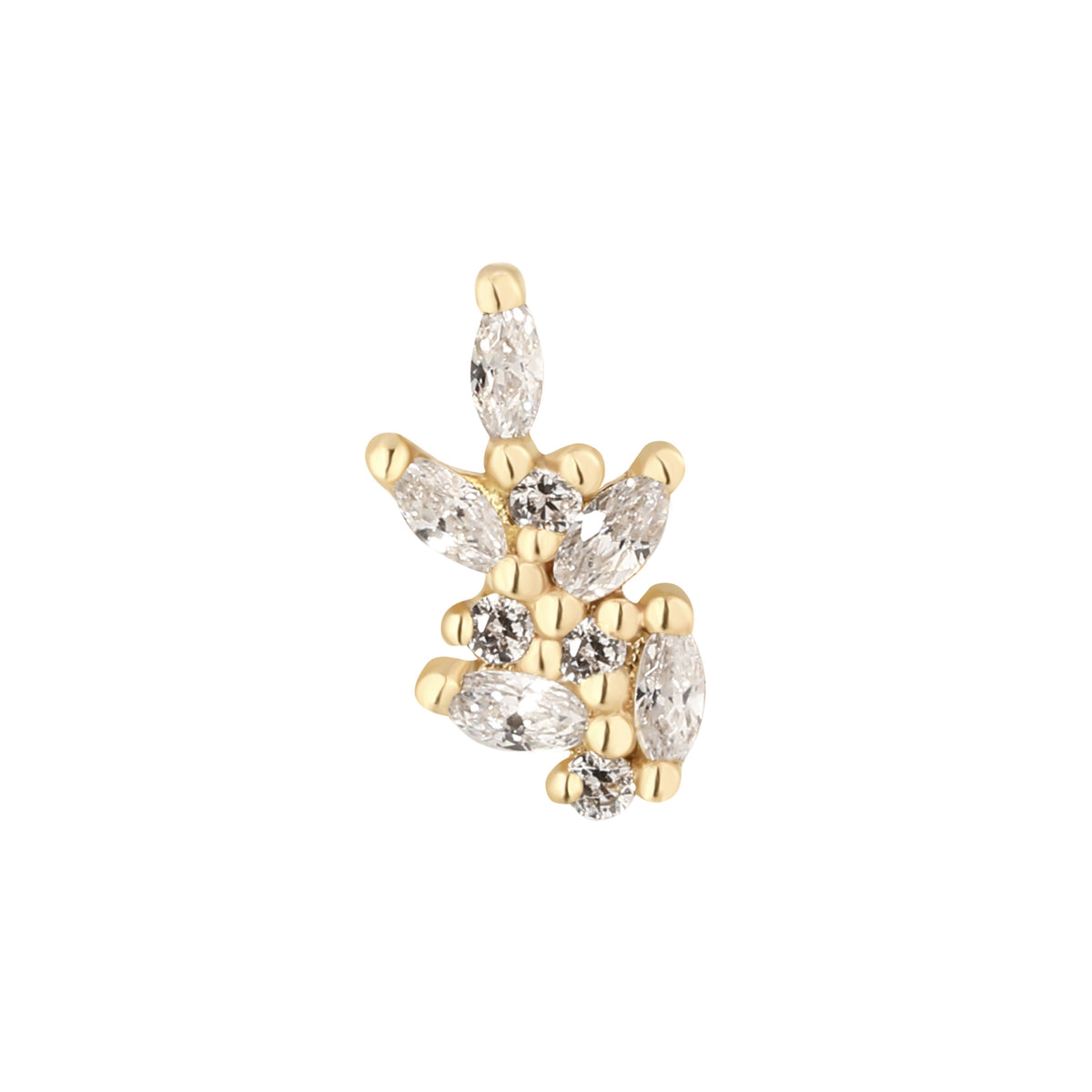 Wildflower Threadless End with CZ