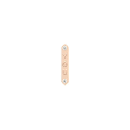 "YOU" Threadless End with Diamond