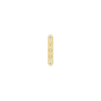 "YOU" Threadless End with Diamond