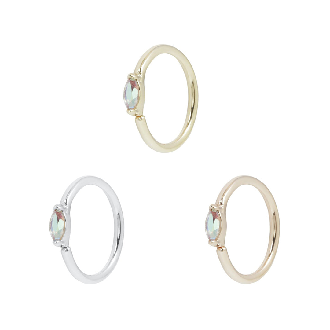 Zuri Seam Ring with Mercury Mist Topaz