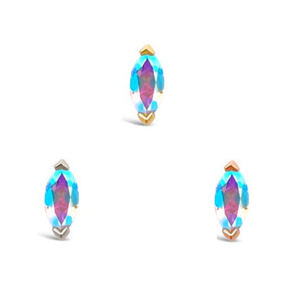 Zuri Threadless End with Mercury Mist Topaz
