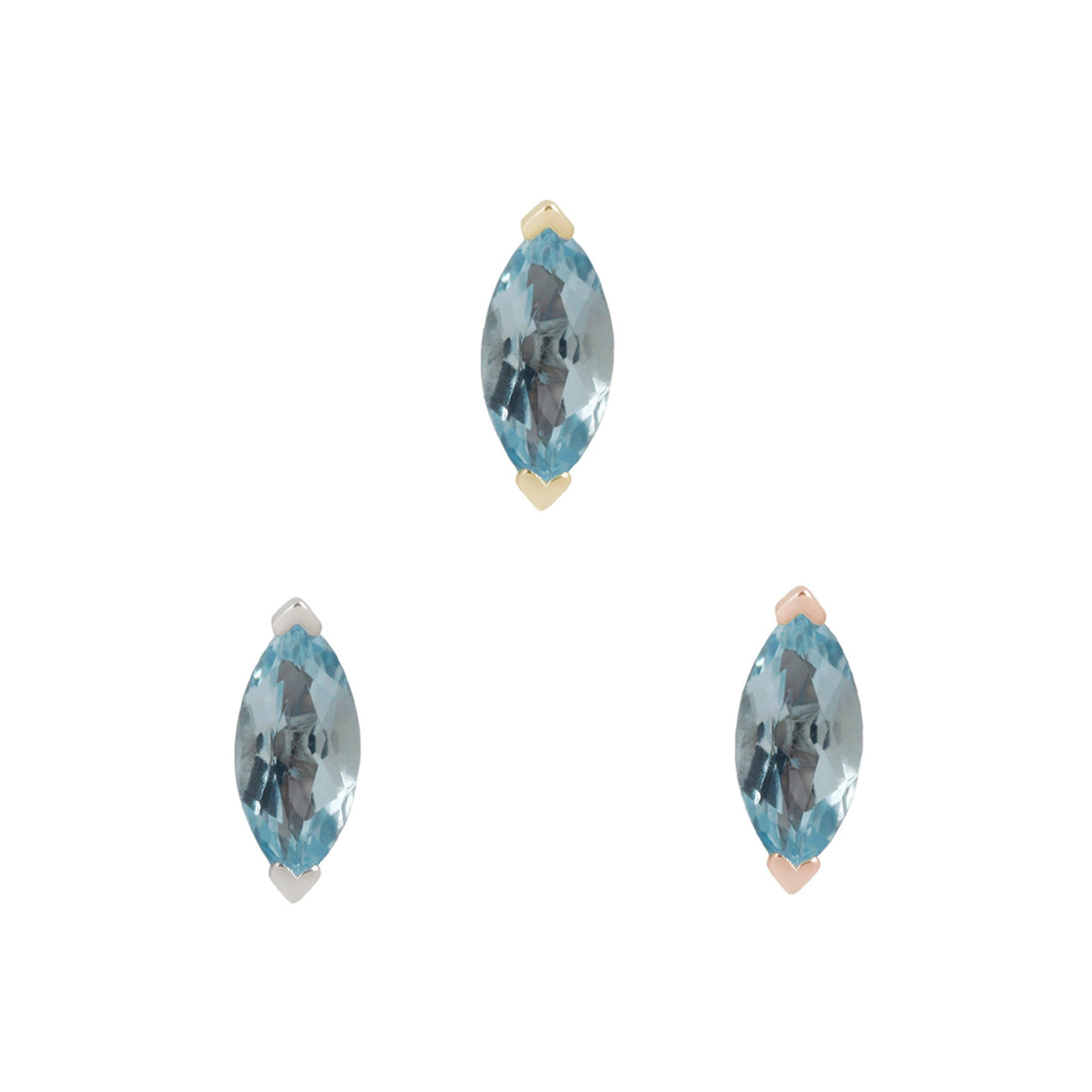 Zuri Threadless End with Sky Blue Topaz