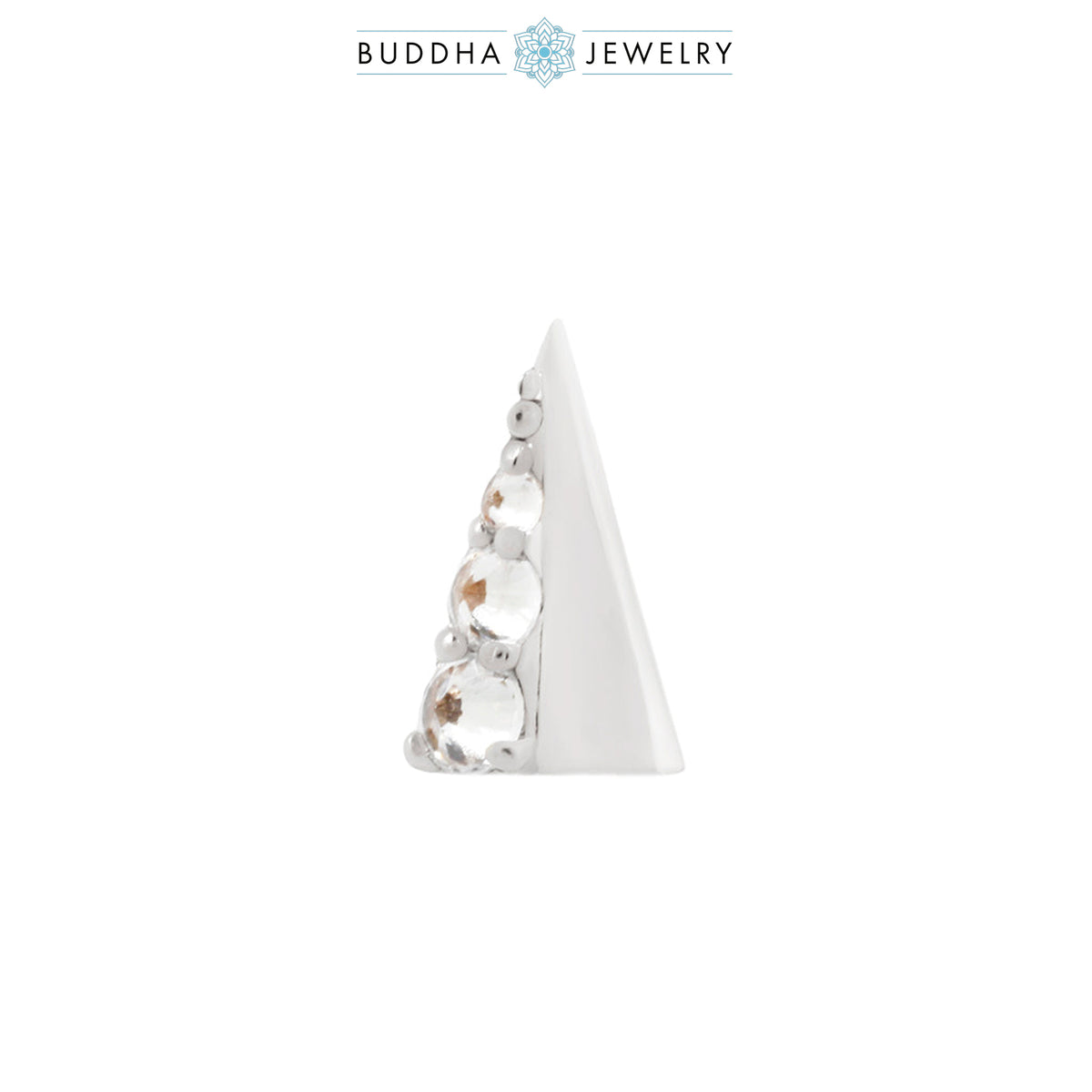 Lux Spike Threadless End with Reverse Set CZ