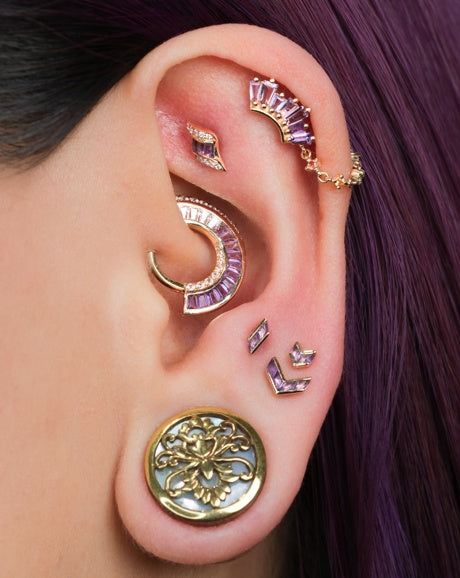 Rave Threadless End with Amethyst