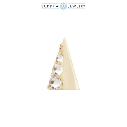 Lux Spike Threadless End with Reverse Set CZ