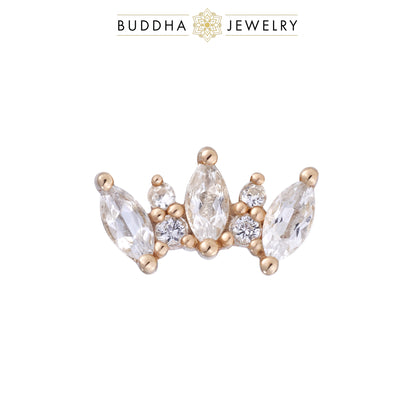 Alice Threadless End with White Sapphire