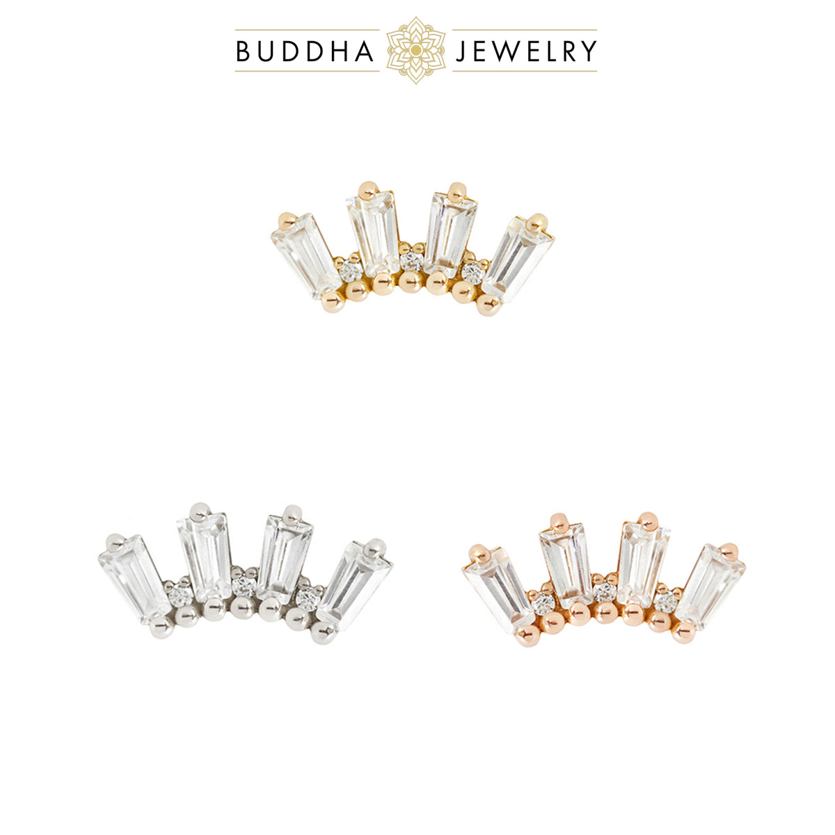 Crown Jewels Threadless End with CZ