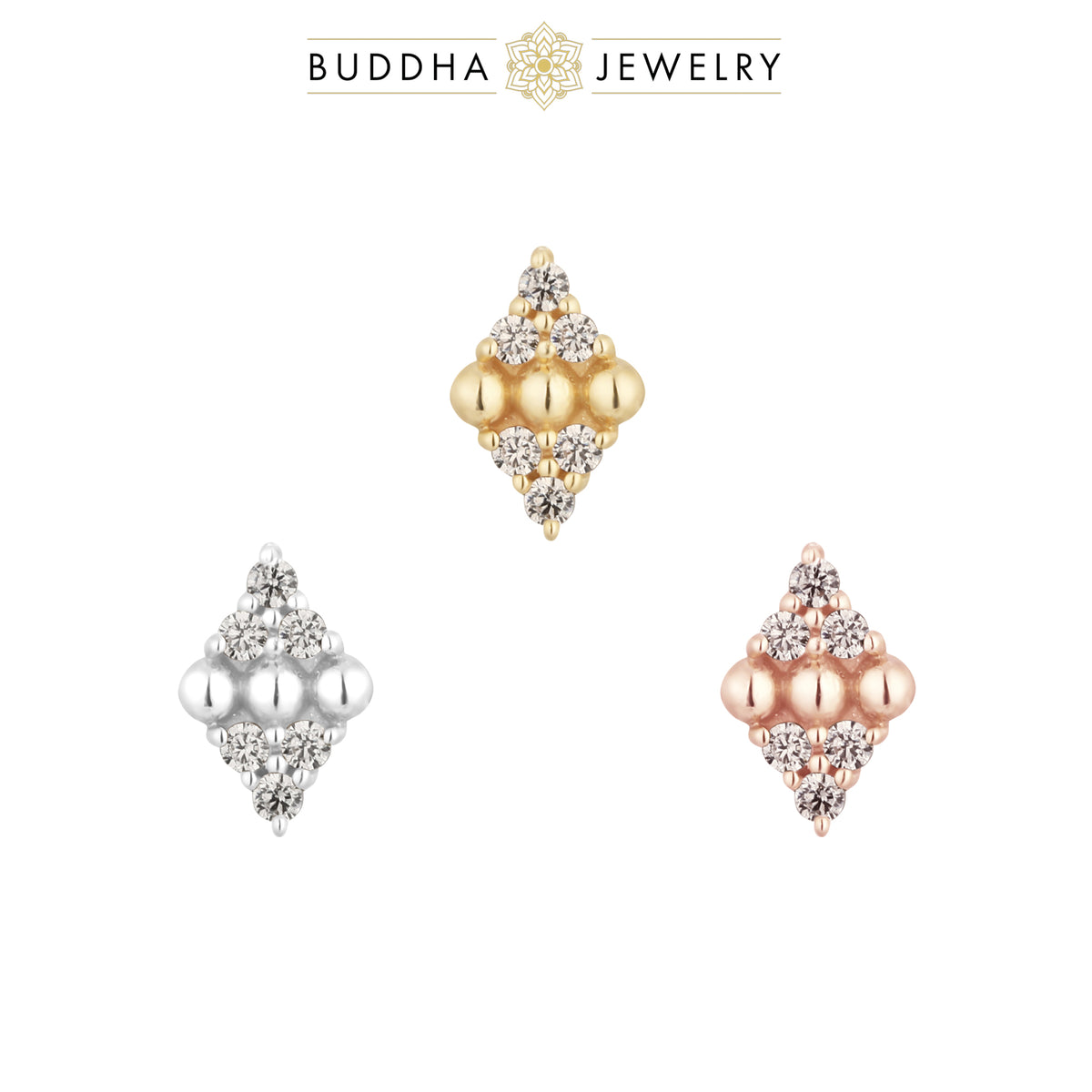 Lustre Threadless End with CZ