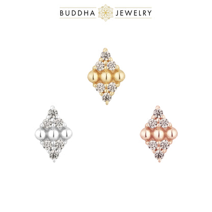 Lustre Threadless End with CZ