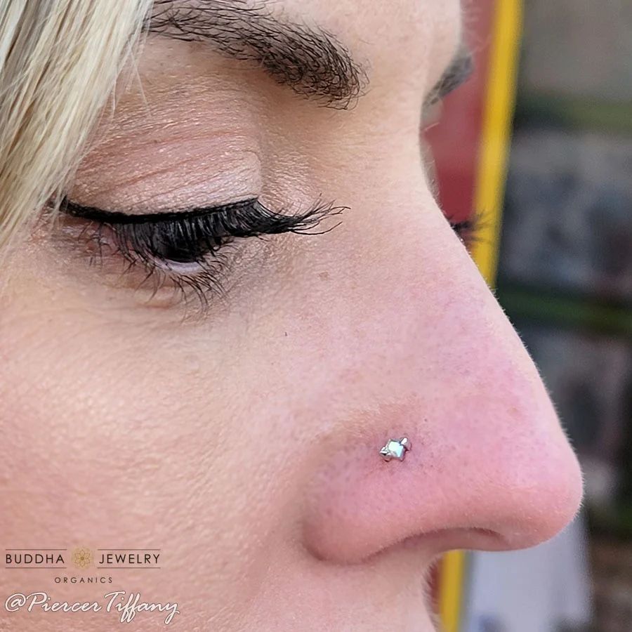 Celestial Threadless End with Mercury Mist Topaz