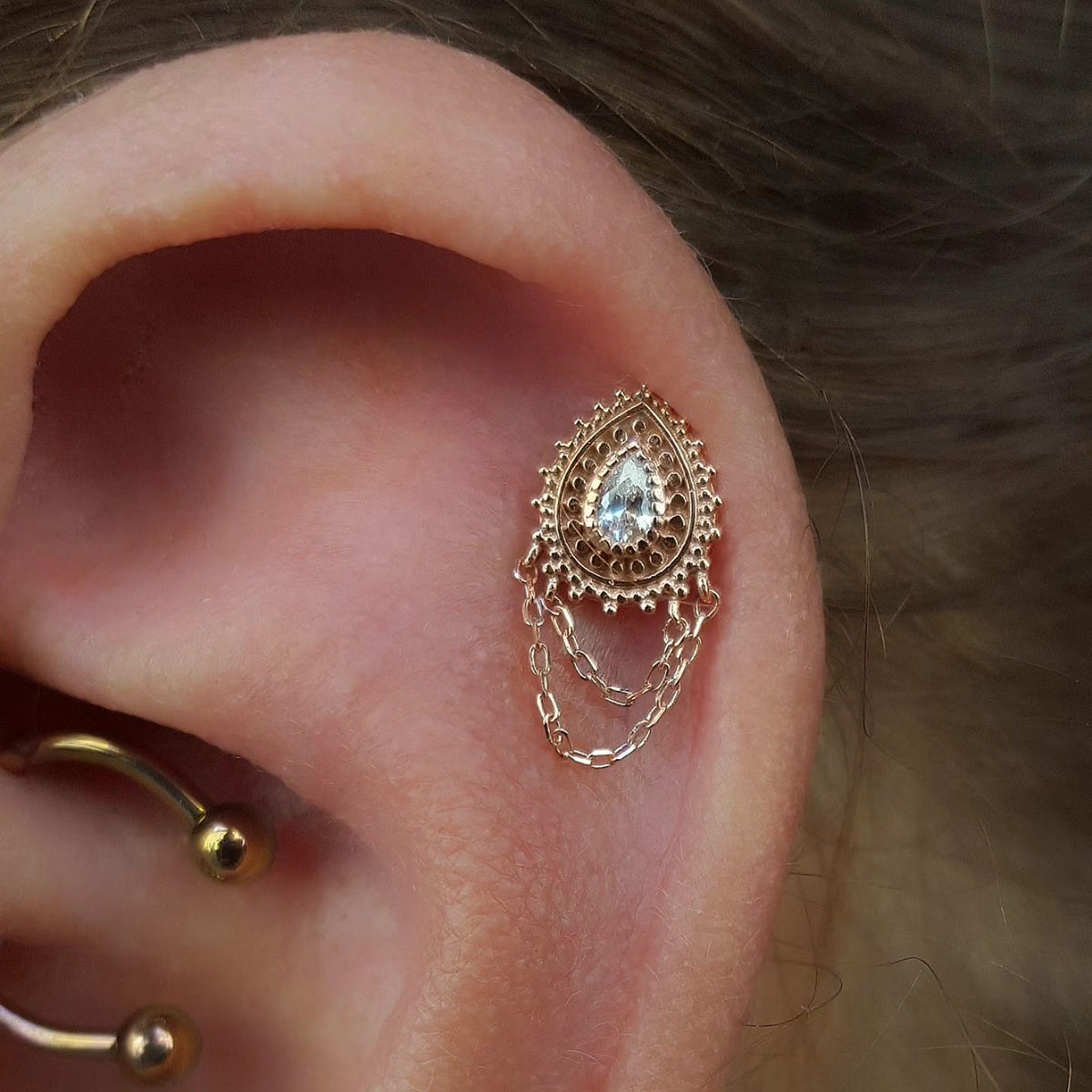 Deity Threadless End with CZ