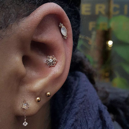 Mandala Threadless End with CZ