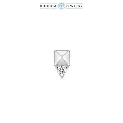 Rhodes Threadless End with Diamond