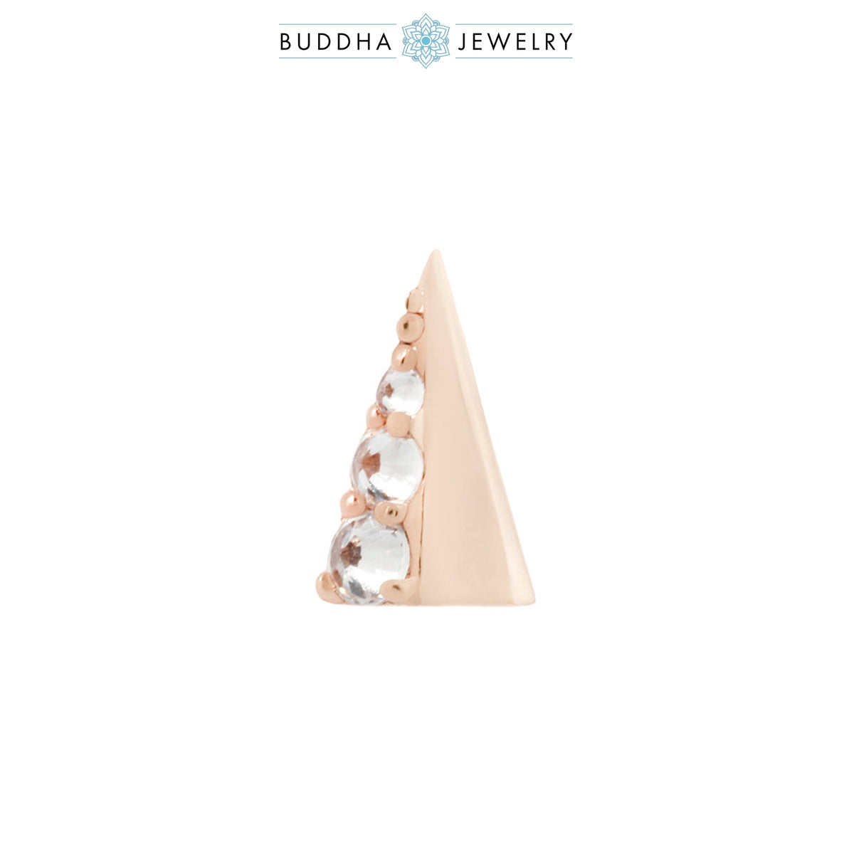 Lux Spike Threadless End with Reverse Set CZ