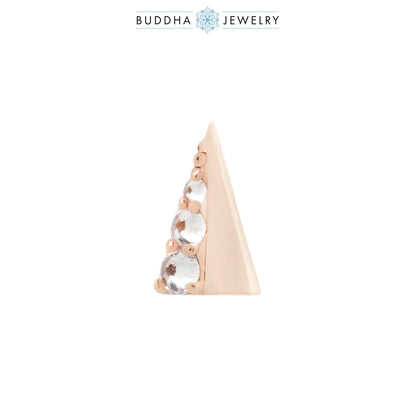 Lux Spike Threadless End with Reverse Set CZ