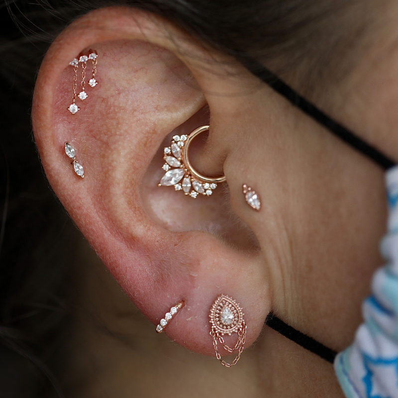 Deity Threadless End with CZ