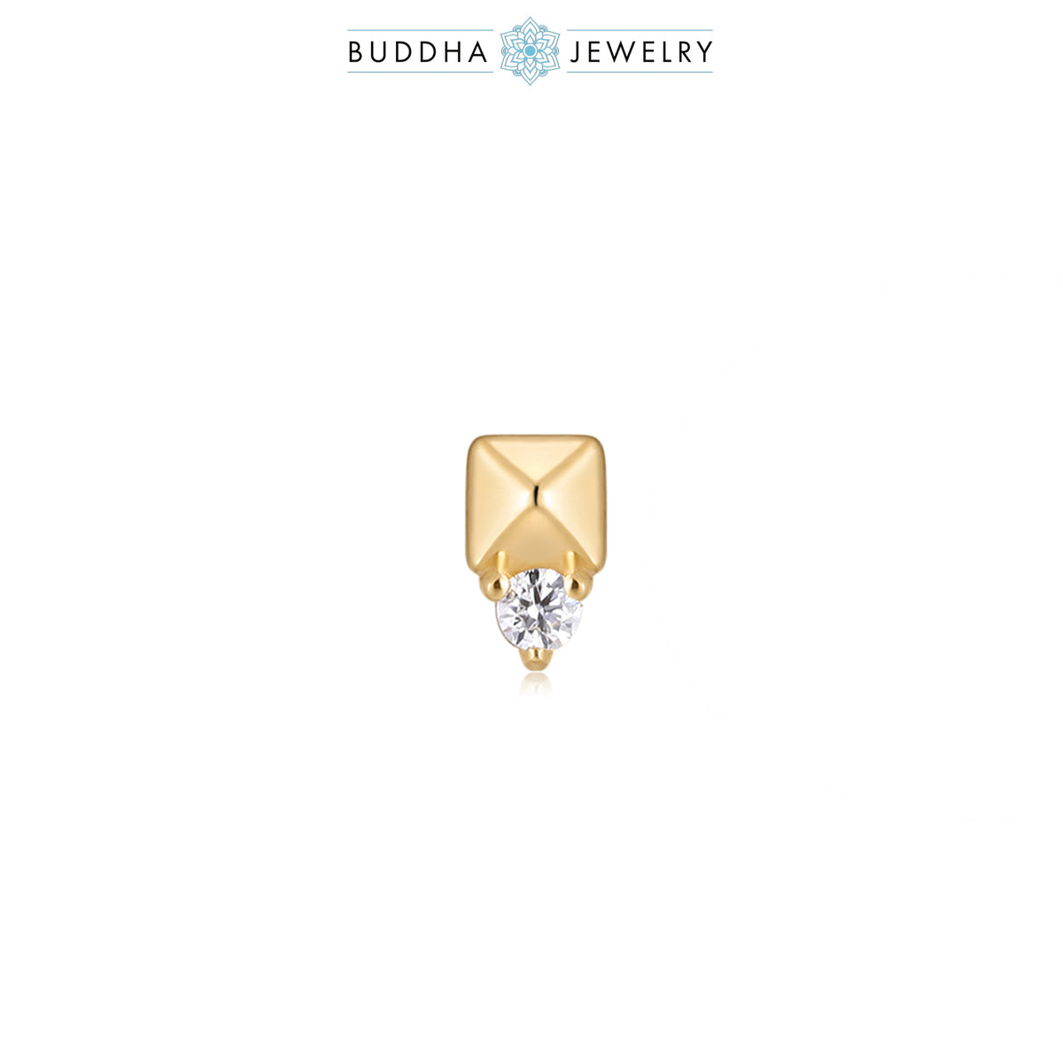 Rhodes Threadless End with Diamond