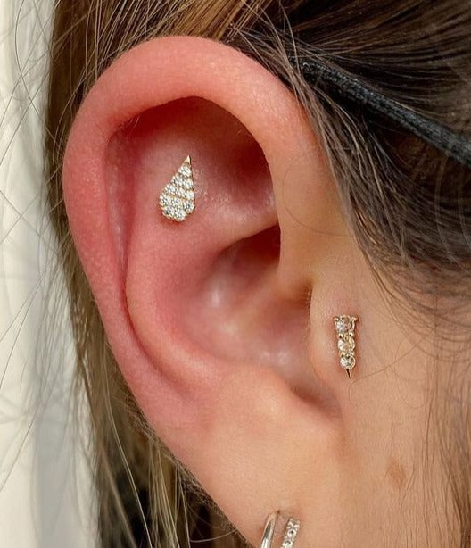 Bowery Threadless End with Reverse Set CZ