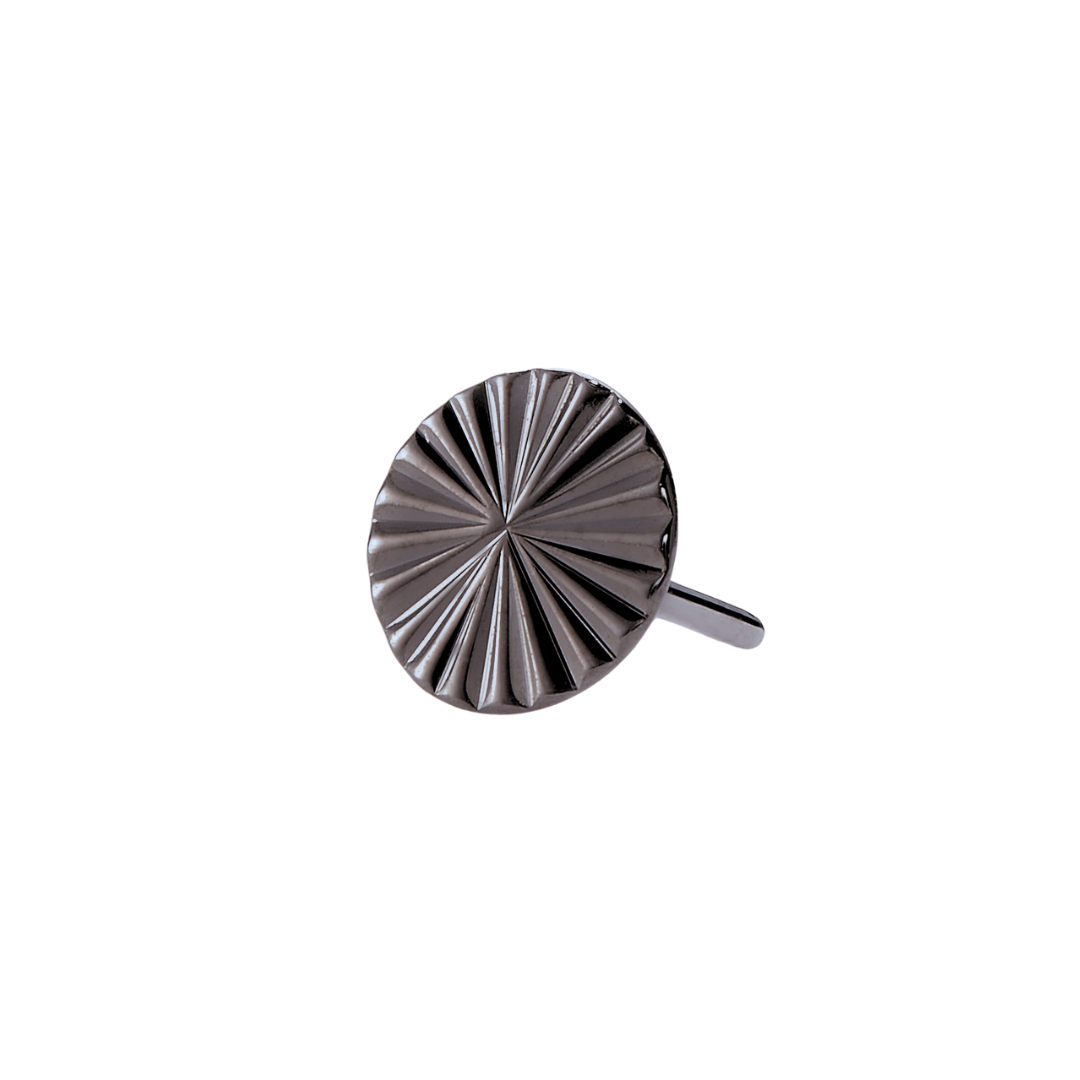 Disk Lazer Black Rhodium Threadless End