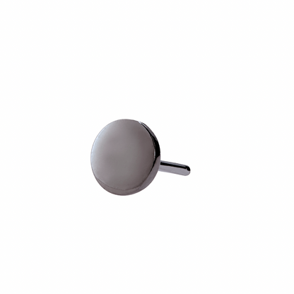 Disk High Polish Black Rhodium Threadless End