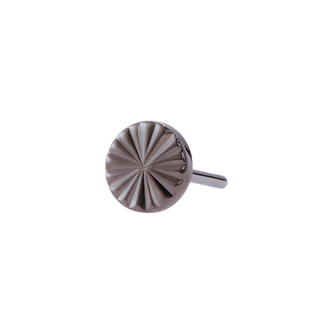 Disk Lazer Black Rhodium Threadless End