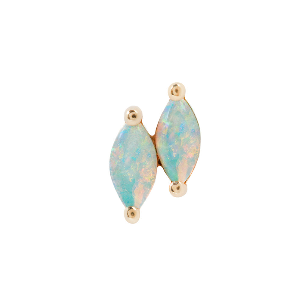 Zuri Double Threadless End with Opal