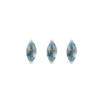 Zuri Threadless End with Sky Blue Topaz