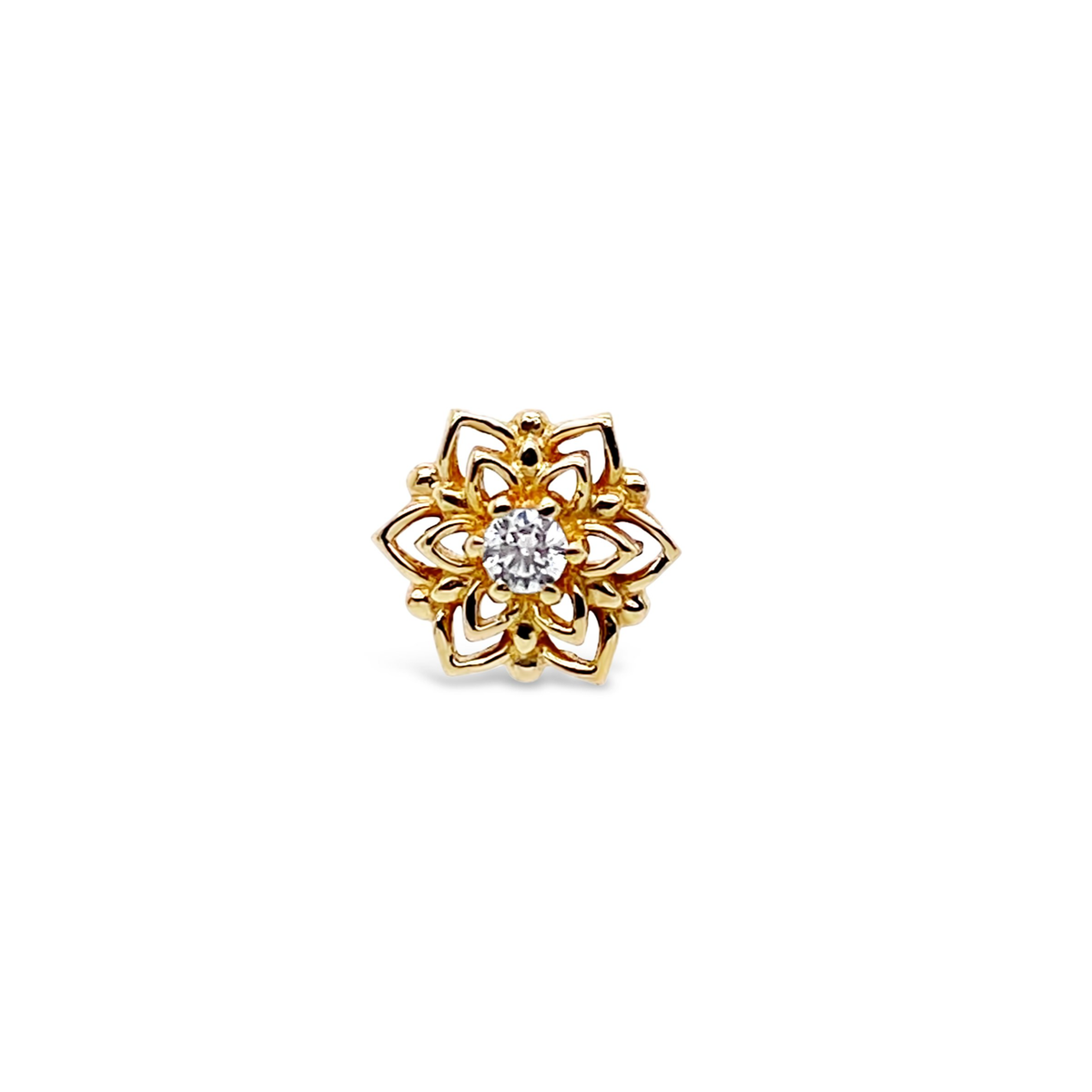 Mandala Threadless End with CZ