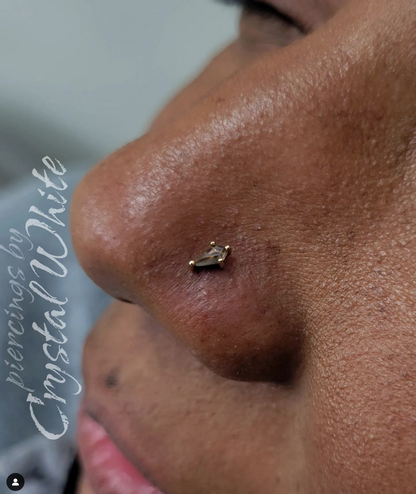 Soho Mini Threadless End with Smoky Quartz
