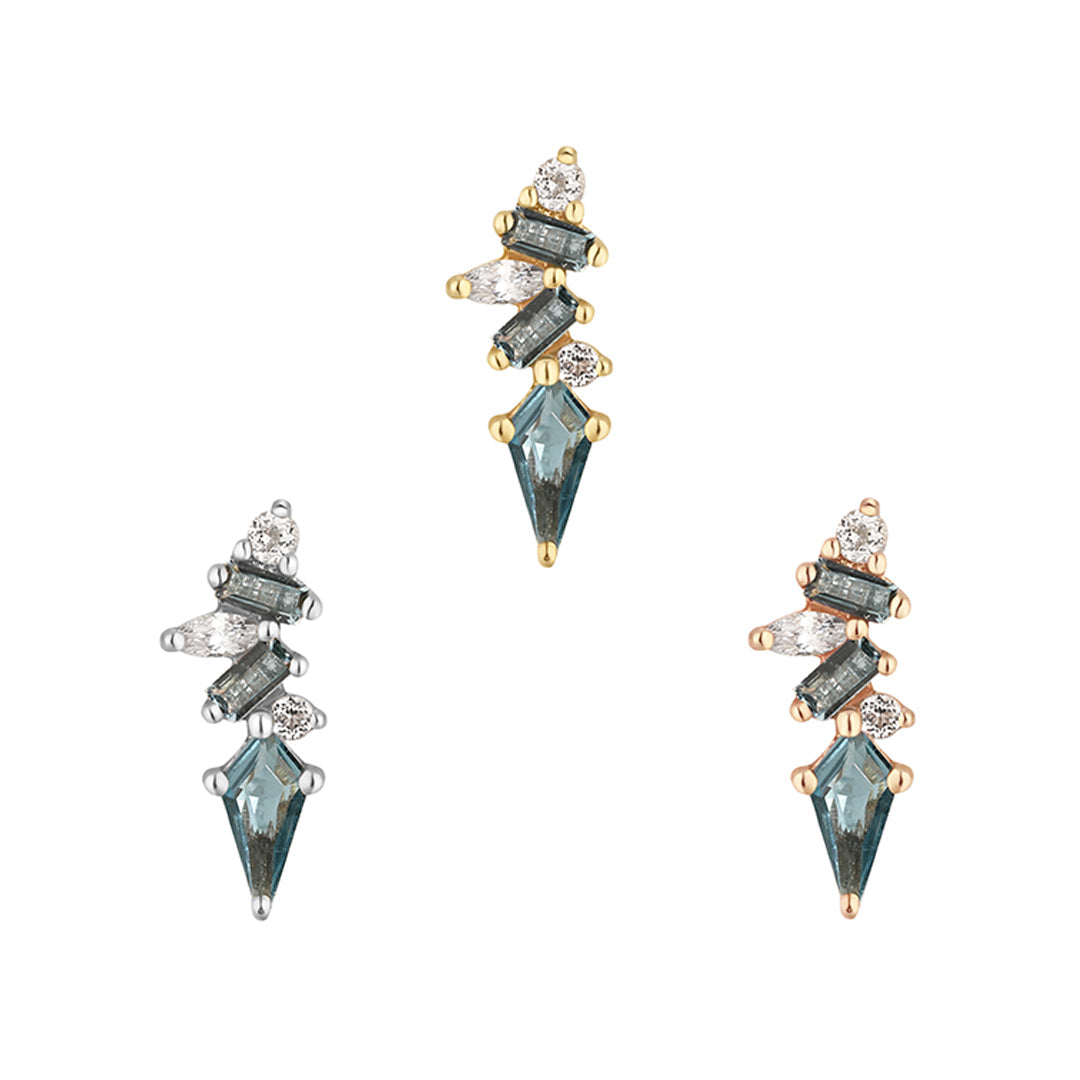 Mixt Threadless End with London Blue Topaz