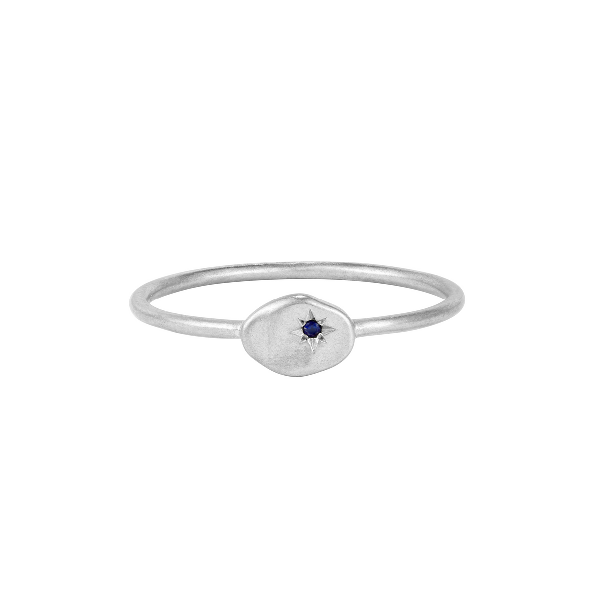RION x Buddha Jewelry North Star Finger Ring with Blue Sapphire