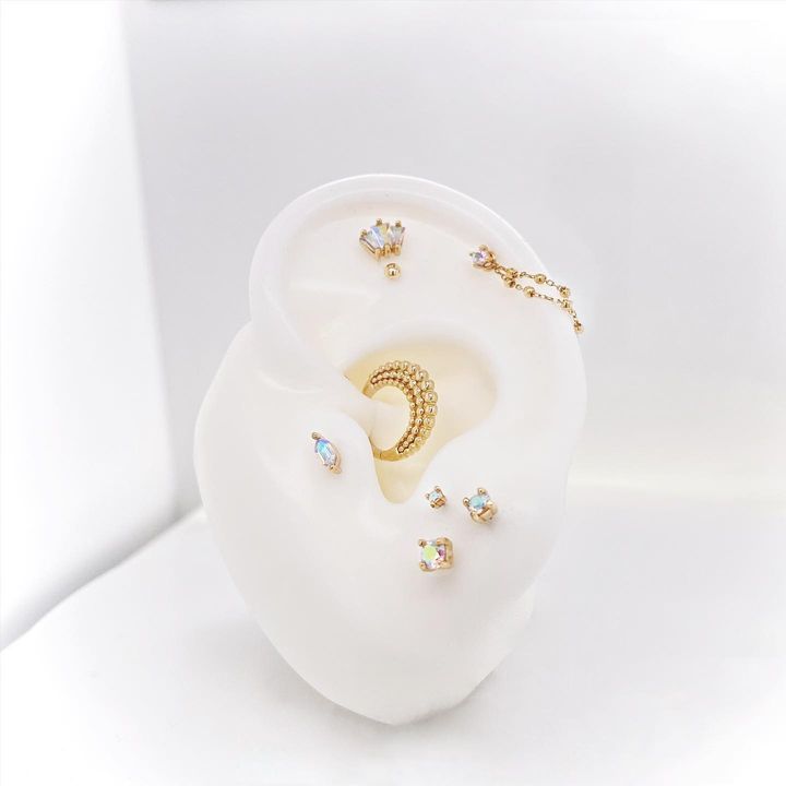 Oh My My! Threadless End with Mercury Mist Topaz