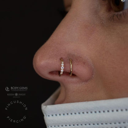 Brigitte Seam Ring with CZ