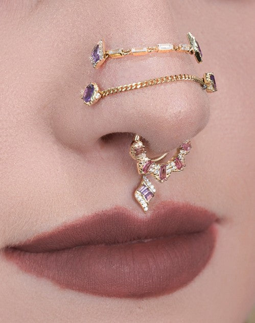 Eminence Threadless End with Amethyst