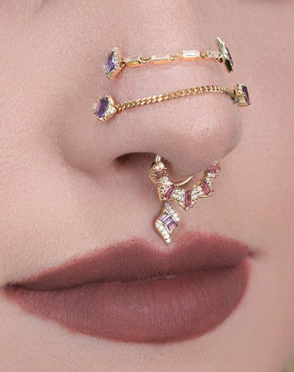 Eminence Threadless End with Amethyst