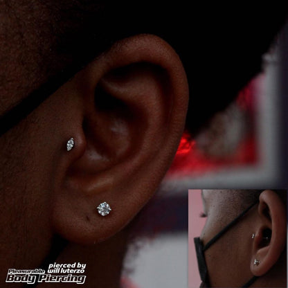 Zuri Threadless End with Diamond