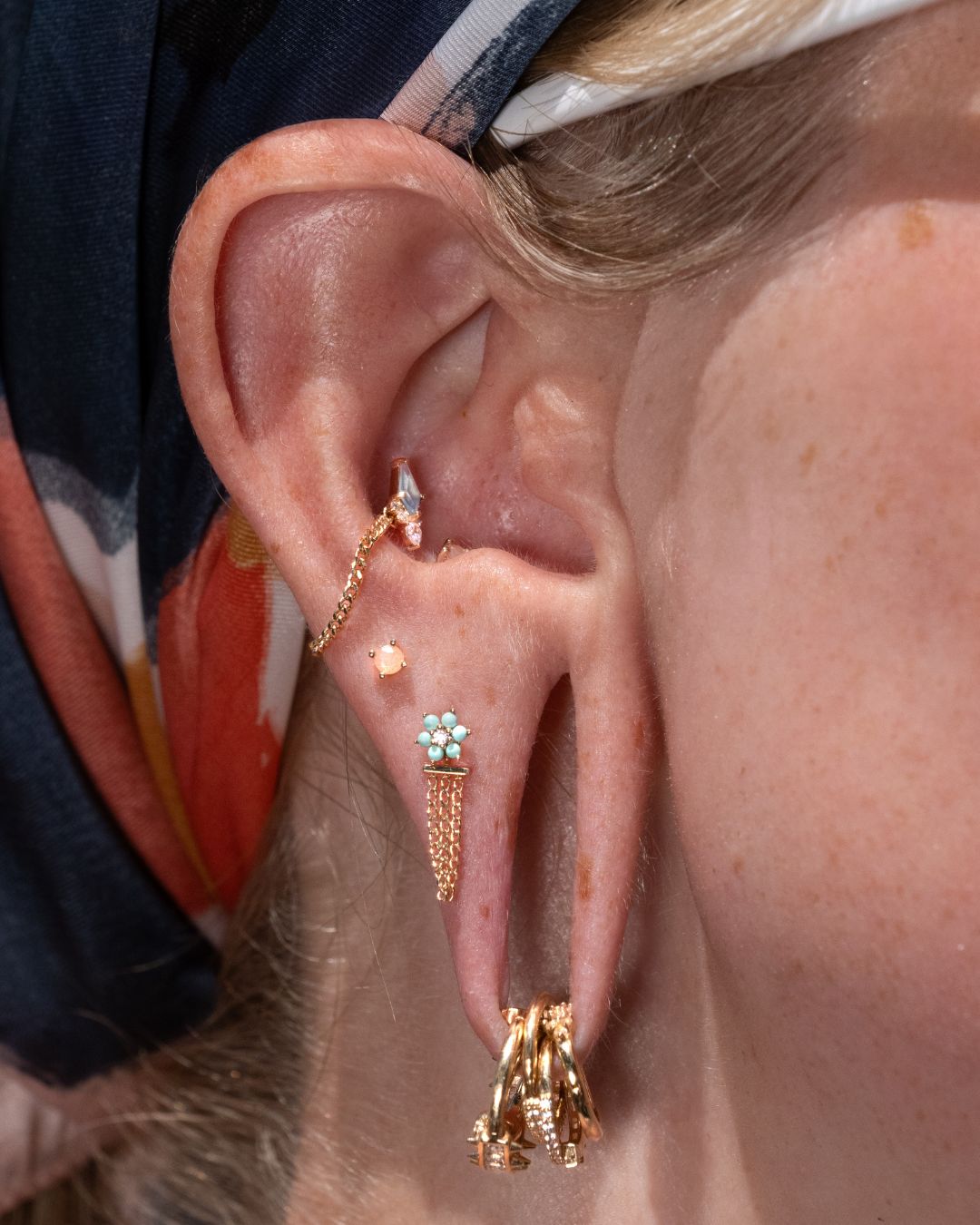 Prong Gem Threadless End with Sunstone
