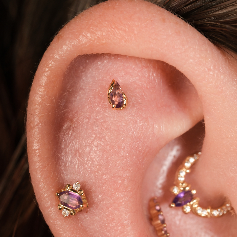 Occasion Threadless End with Amethyst