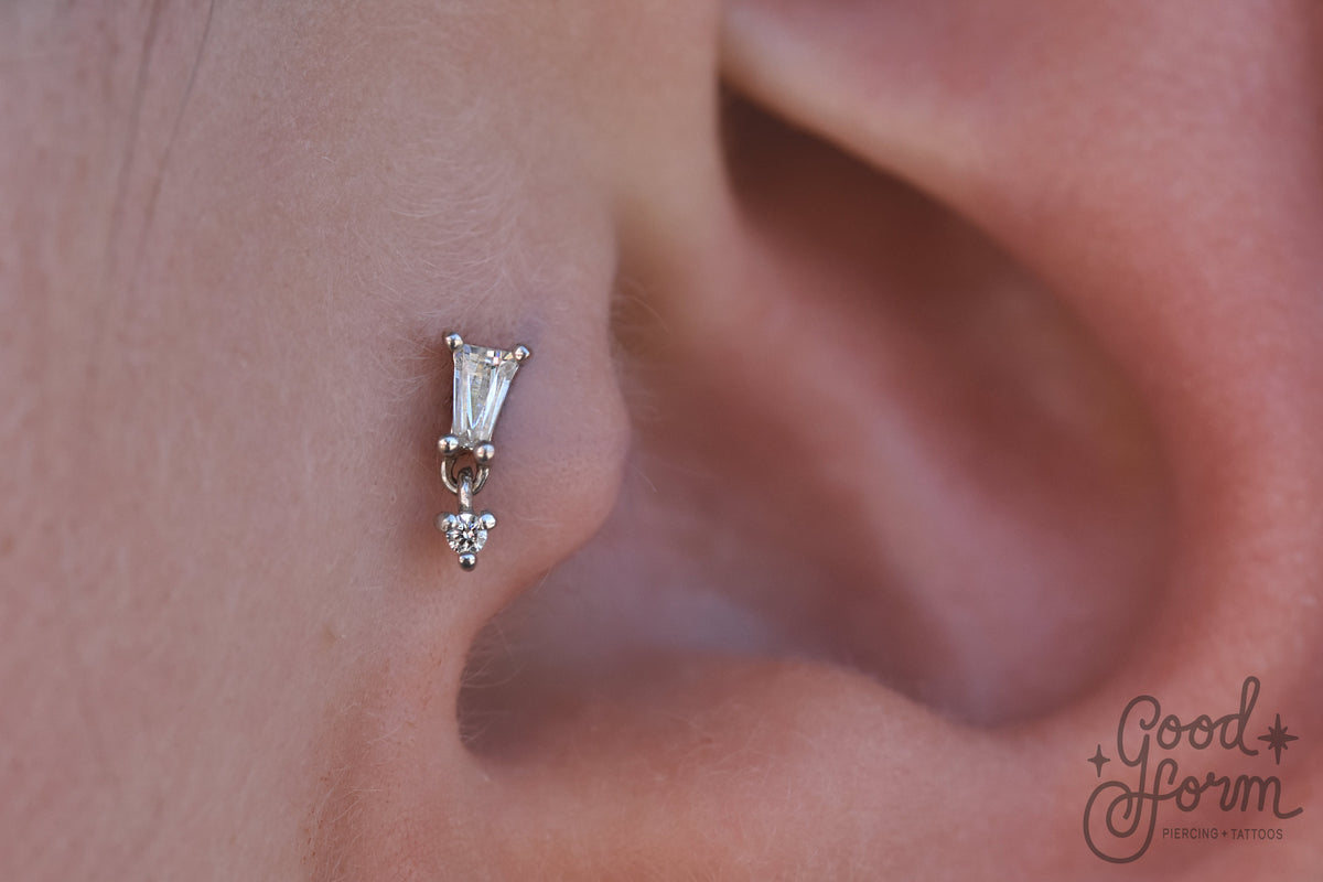 Yves Threadless End with CZ