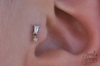 Yves Threadless End with CZ